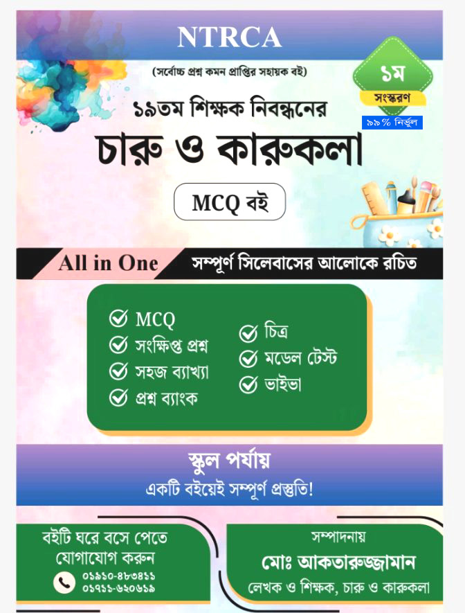 ১৯তম শিক্ষক নিয়োগ সাজেশন – চারু ও কারুকলা (ফাইন আর্টস) পার্ট ১